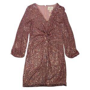 NWT Lilly Pulitzer Estrella Sequin Dress Conch Shell Pink Treasure Box Sequin 6